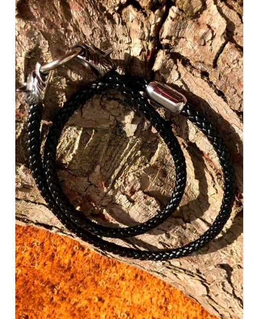 Wolf Viking Necklace Braided...