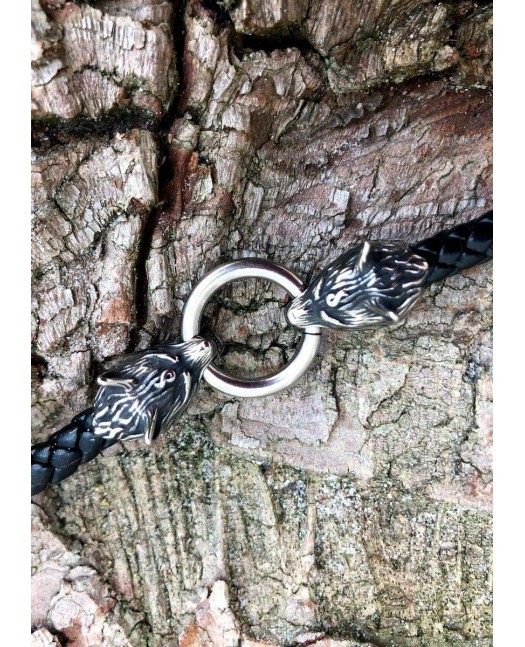 Wolf Viking Necklace Braided...