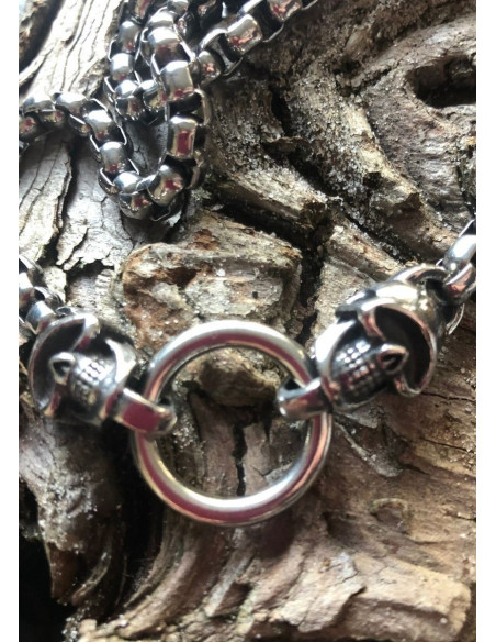 Viking Skull Helmet Necklace