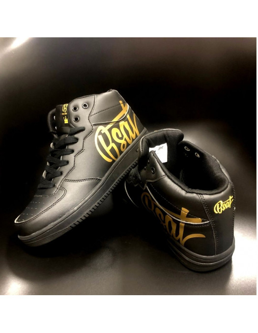 BSAT Logo Sneakers BlackNGold