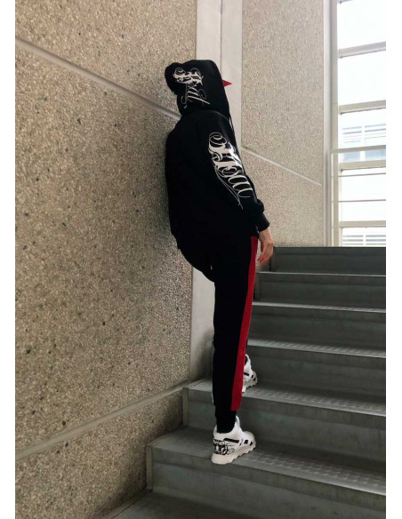 Babystaff dog logo Sweatpants BlackWhiteNRed