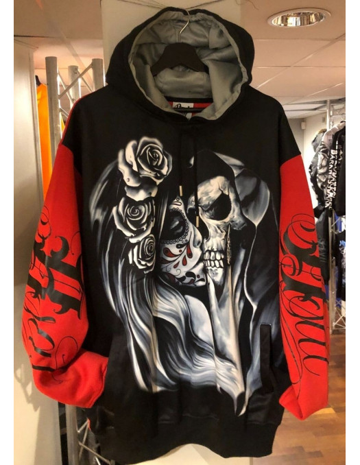Day of the Dead Hoodie Red by BSAT
