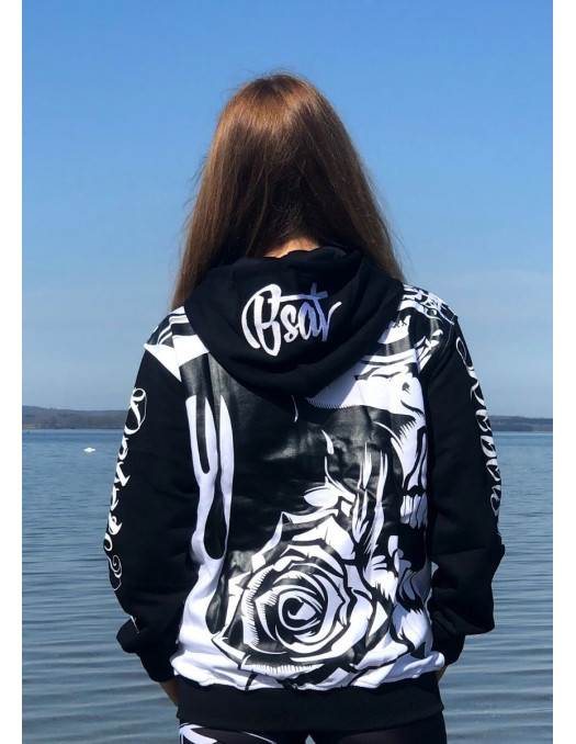 Rebels Union ZipHoodie WhiteNBlack by...