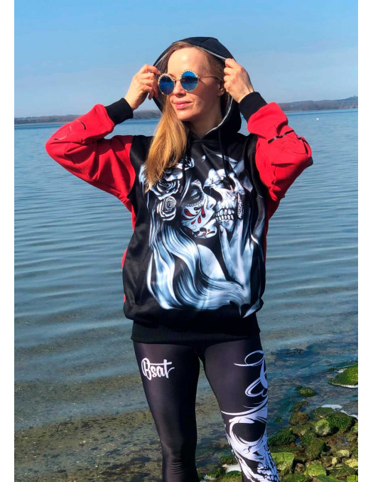 Day of the Dead Hoodie Red by BSAT