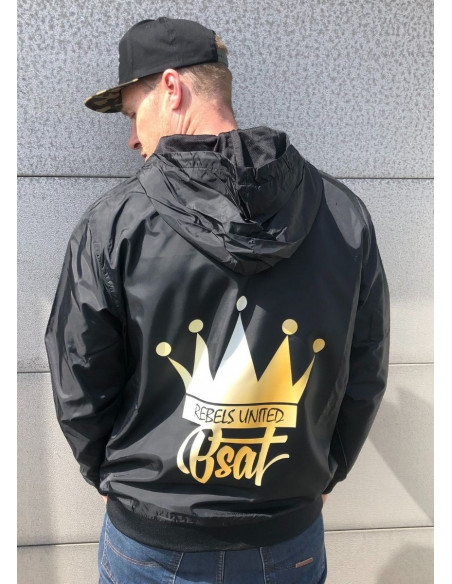 Crown Windrunner Jacket by BSAT BlackNGolden