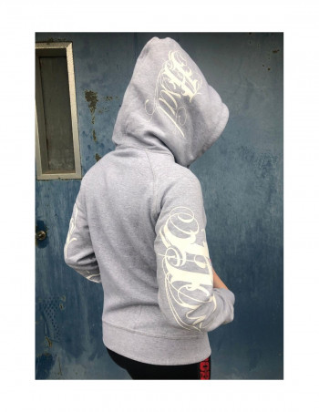 Art Script ZipHoodie Grey...