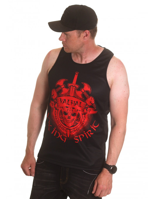 Valhal Spirit Mesh Tank Top BlackNRed...