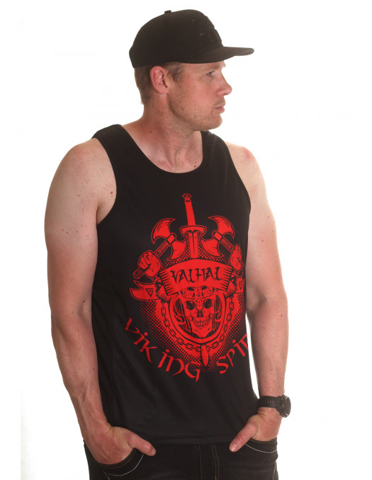 Valhal Spirit Mesh Tank Top BlackNRed...