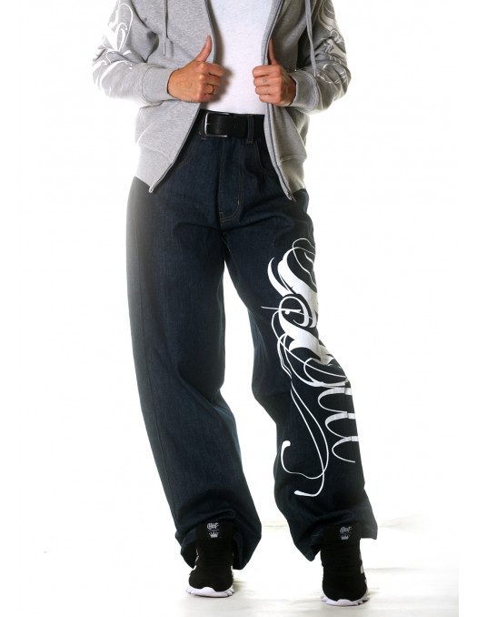 Art Script Logo Jeans Baggy by BSAT