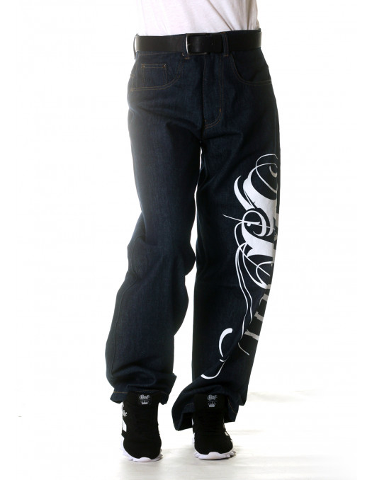 Art Script Logo Jeans Baggy by BSAT