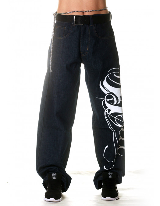 Art Script Logo Jeans Baggy by BSAT