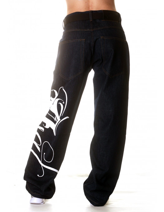 Art Script Logo Jeans Baggy by BSAT