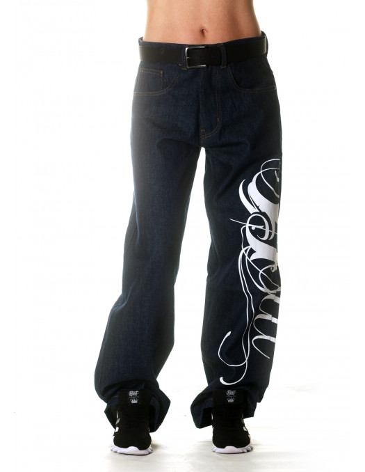 Art Script Logo Jeans Baggy by BSAT