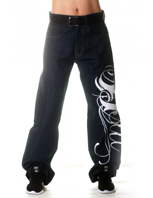Art Script Logo Jeans Baggy by BSAT