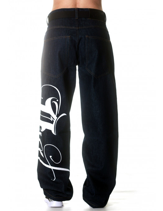 Art Script Logo Jeans Baggy by BSAT