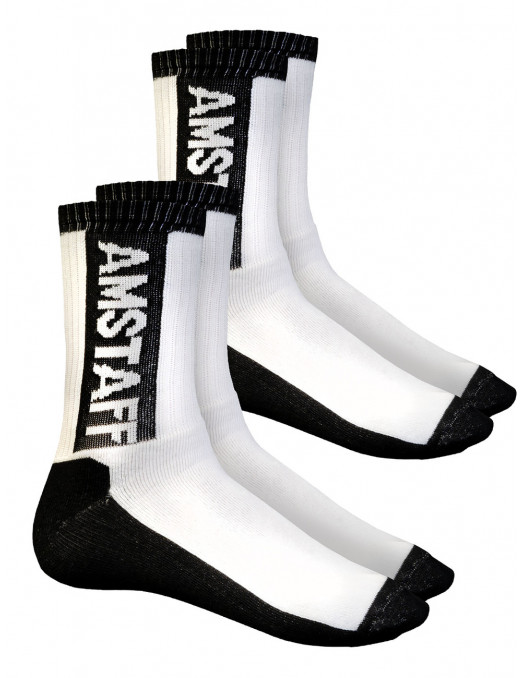 2-Pack Sport Socks White by Amstaff