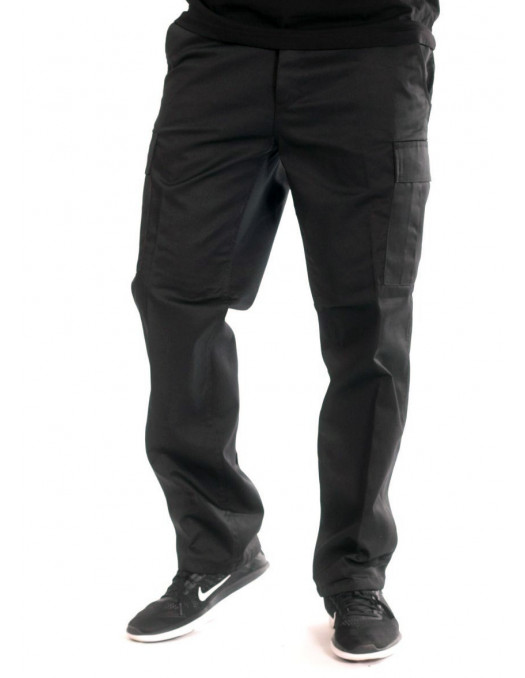 Black Cargo Pants Regular Fit by Tech wear