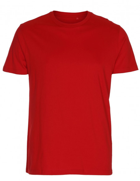Fitted Organic Cotton T-Shirt Danish Red
