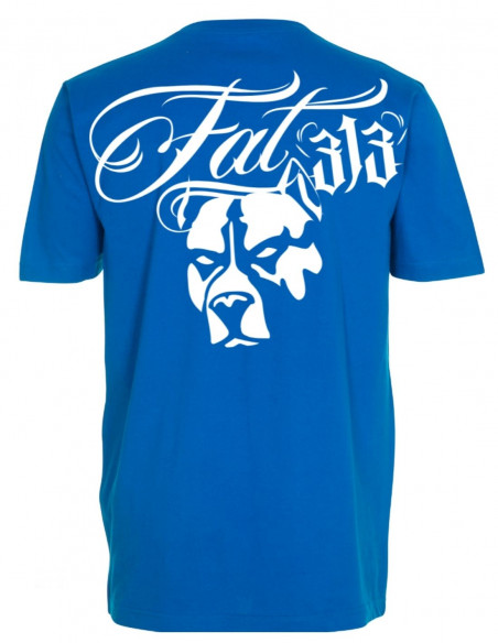Dog Script T-Shirt by FAT313 Swedish Blue