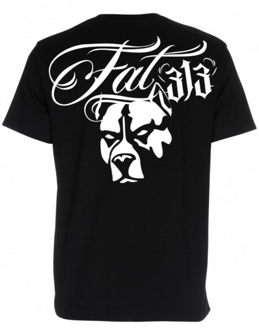 Script Dog T-shirt Black by FAT313