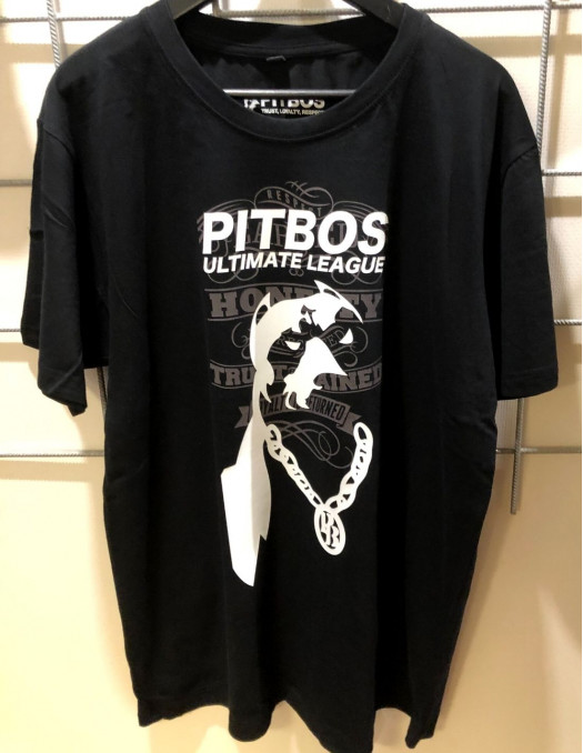 Pitbos Ultimate League Cotton T-Shirt BlackNWhite