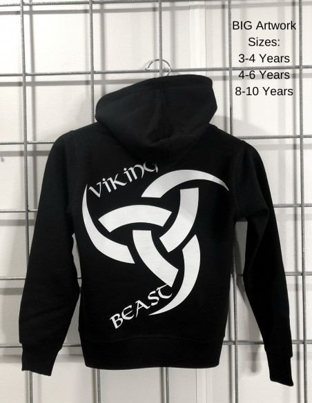 Viking Beast Kids Hoodie Black