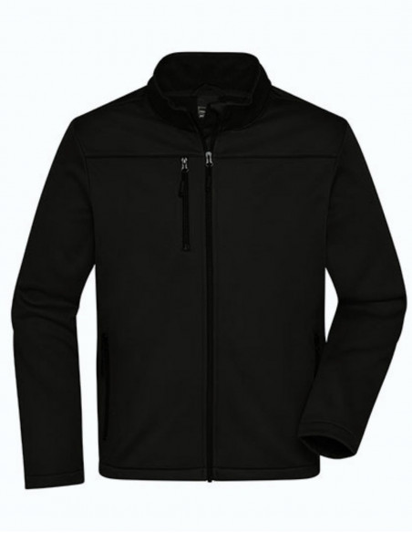 Softshell Trackjacket Black Recycled Polyester