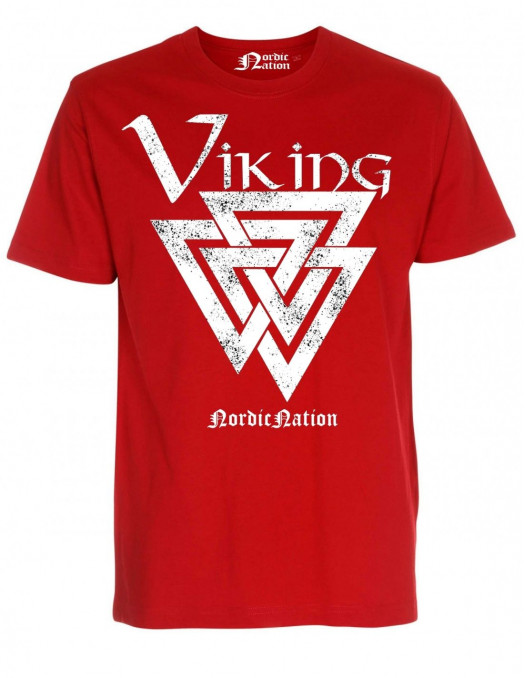 Viking Valknut T-Shirt RedNWhite by...