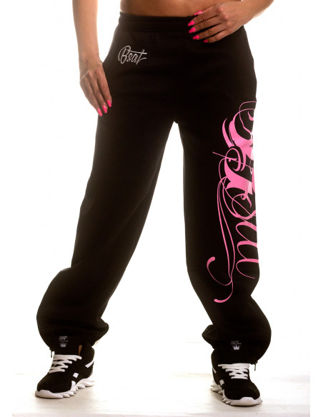 Art Script Sweatpants BlackNPink by BSAT