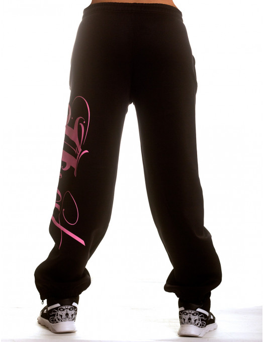Art Script Sweatpants BlackNPink by BSAT