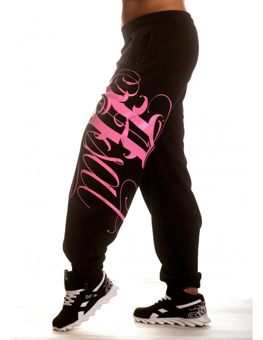 Art Script Sweatpants BlackNPink by BSAT