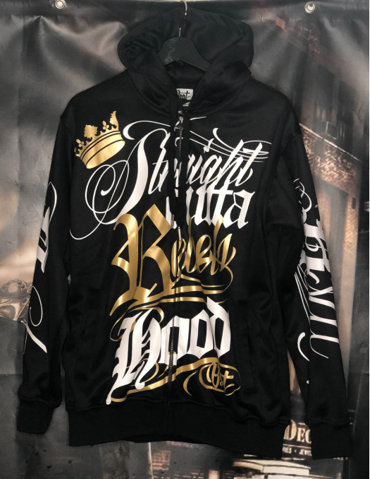 Rebels Hood ZipHoodie Black by BSAT