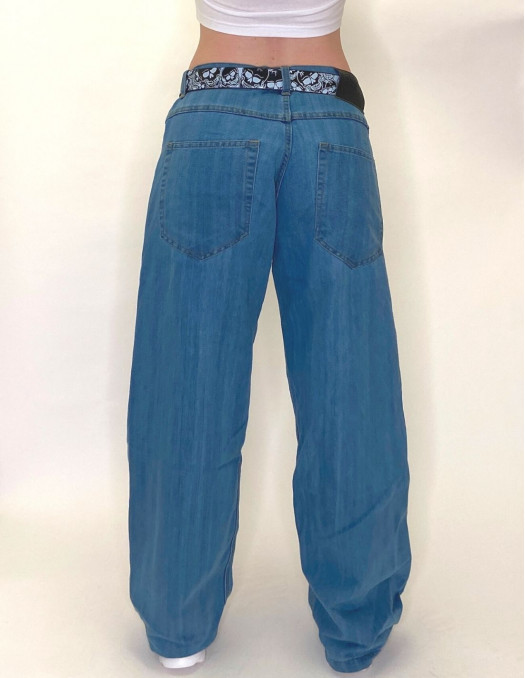 elektropositive høj horisont Baggy Jeans Light Vintage Blue by BSAT