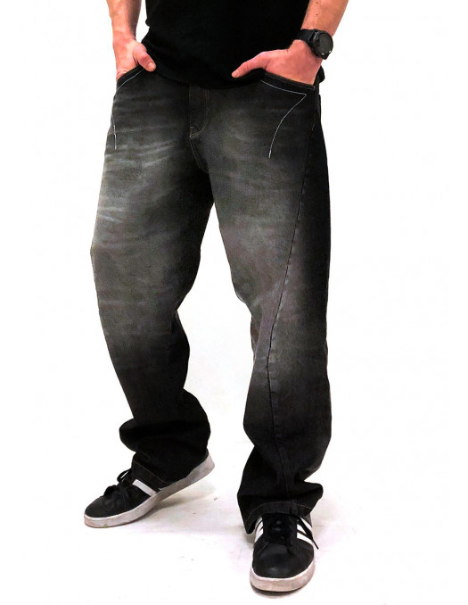 FAT313 Baggy Renew Legend Jeans Black Stonewashed