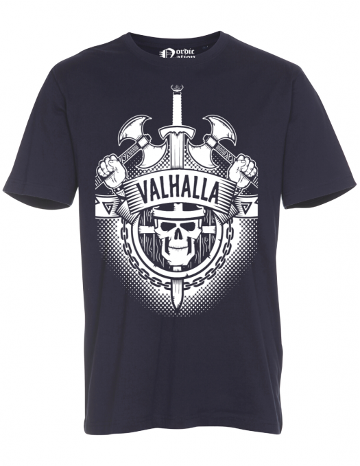 Valhalla Organic Cotton Navy T-Shirt by Nordic Worlds