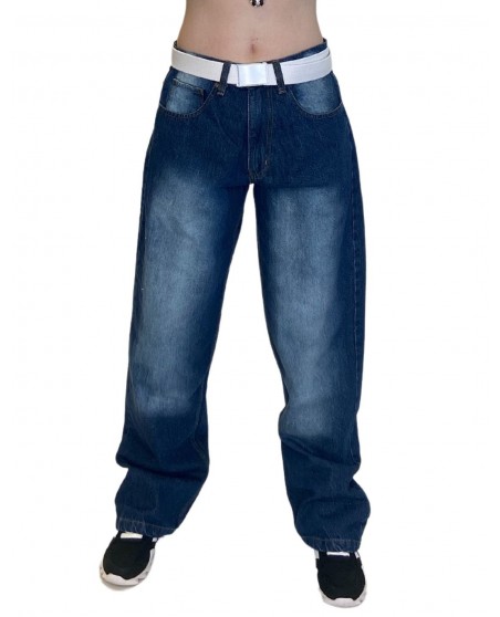 Only God can Judge Baggy Jeans Washed Blue by BSAT