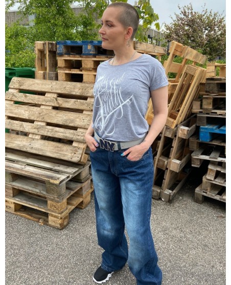 Only God can Judge Baggy Jeans Washed Blue by BSAT