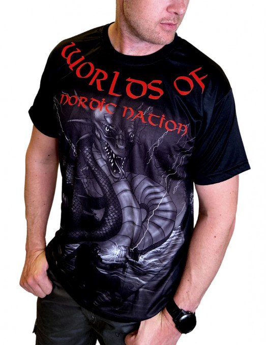 Midgard Serpent T-Shirt Grey by Nordic Worlds