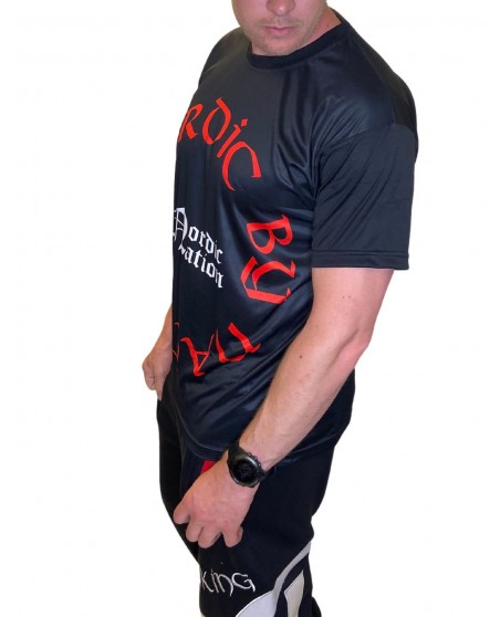Viking Beast Triple Horn T-Shirt Black/White/Red