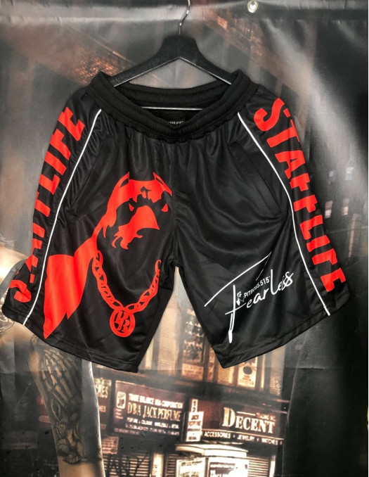 Stafflife PB Dog Mesh Shorts BlackNRed by Pitbos