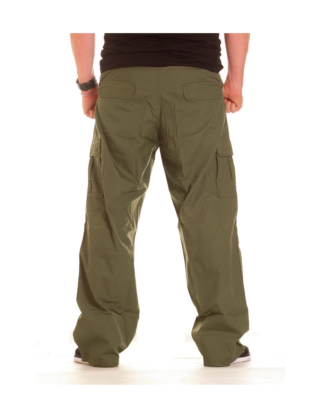 BSAT Cargo Army Green Olive Baggy fit