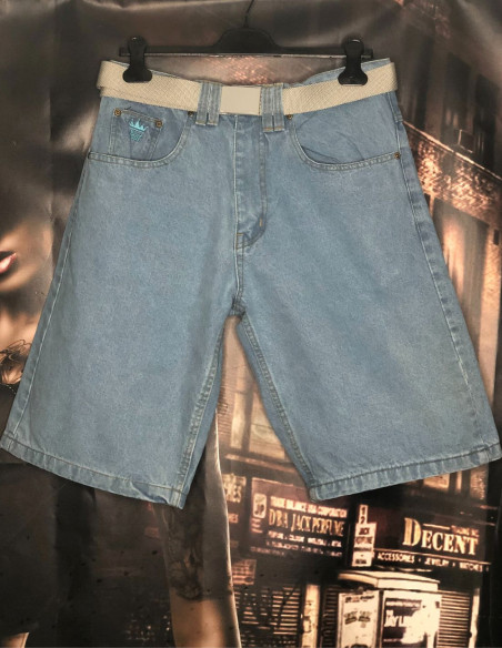BSAT Baggy Denim Shorts Sky Blue