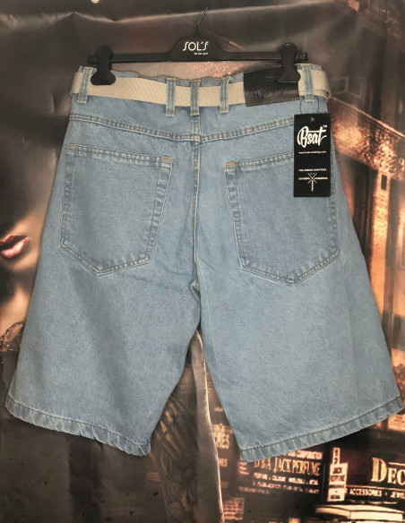 BSAT Baggy Denim Shorts Sky Blue