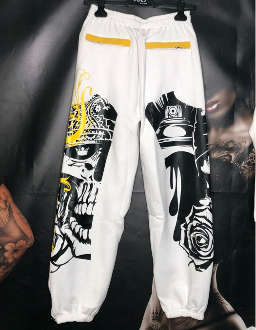 Darkness Graffiti Sweatpants White by...