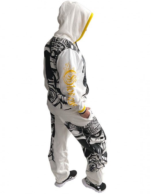 Darkness Graffiti Sweatpants White by...