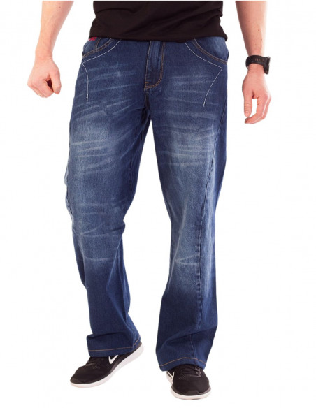 FAT313 Renew Legend Jeans Med Blue Stone Washed Baggy