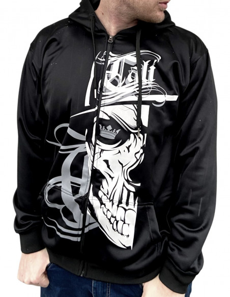 BSAT Cali Skull ZipHoodie Black