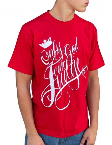Only God Can Judge T-Shirt by BSAT Baggy Red