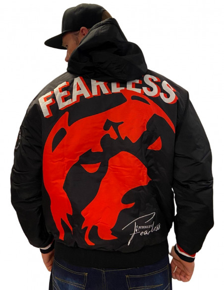 Fearless Dog Winter Jacket Black by Pitbos