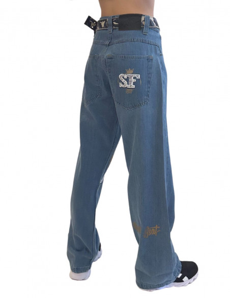 Street Famous Baggy Jeans Skyblue by BSAT